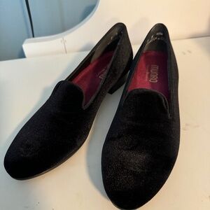 Munro black velvet flats - 9 narrow